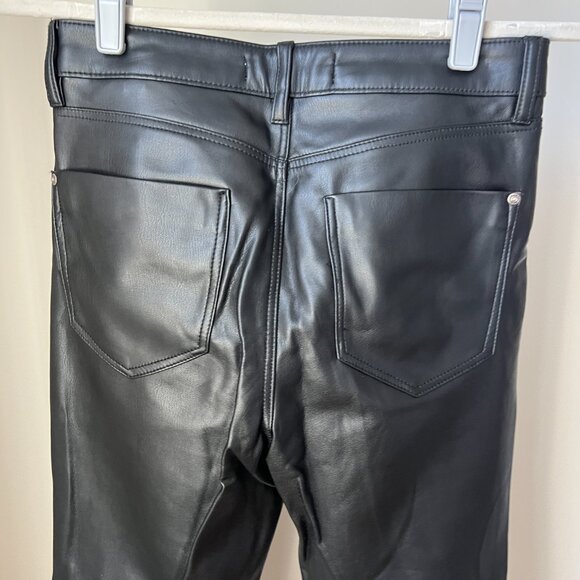 Zara Mini Flair Faux Leather Pants - Picture 5 of 8